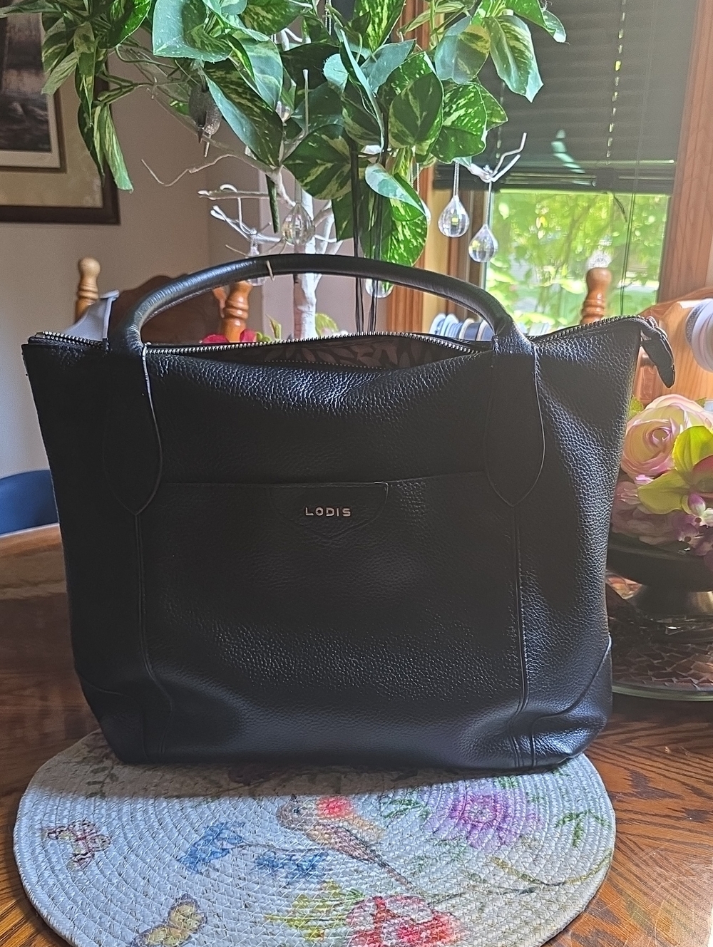 Like New Lodis Genuine Leather Large Over The Shoulder Bag